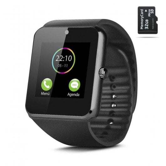 Smartek SW-832 Bluetooth Micro SIM 1.5" TFT LCD Noir Stockage 32GB Moniteur Sommeil Podomètre