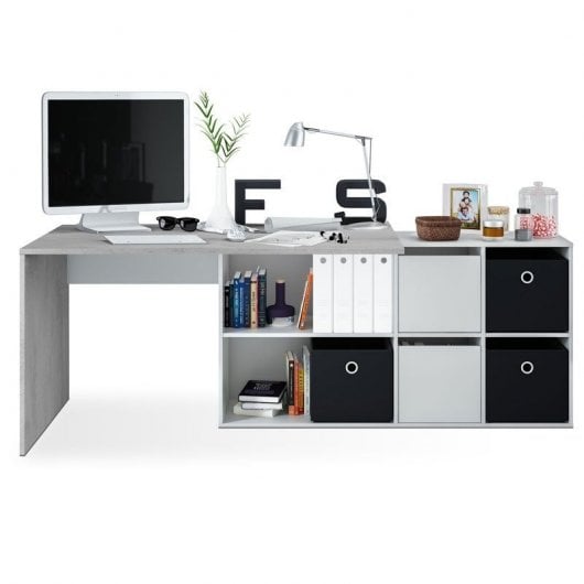 Habitdesign Adapta XL Mesa de Escritorio Blanco/Gris