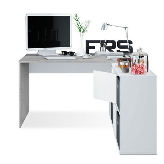 Habitdesign Adapta XL Mesa de Escritorio Blanco/Gris