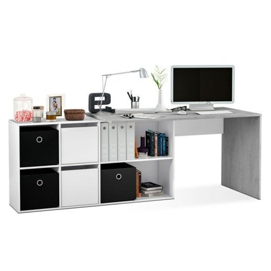 Habitdesign Adapta XL Mesa de Escritorio Blanco/Gris