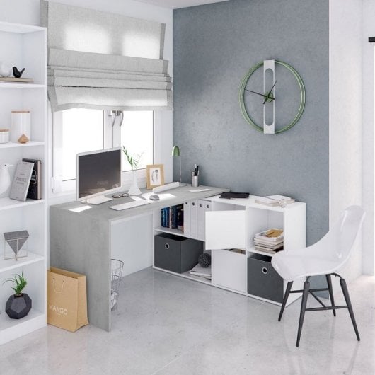 Habitdesign Adapta XL Mesa de Escritorio Blanco/Gris