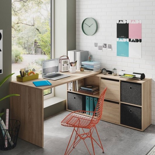 Habitdesign Adapta XL Mesa de Escritorio Roble Canadiense