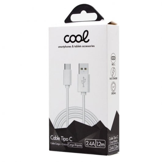 Câble USB Type-C Cool 1,2 m Blanc