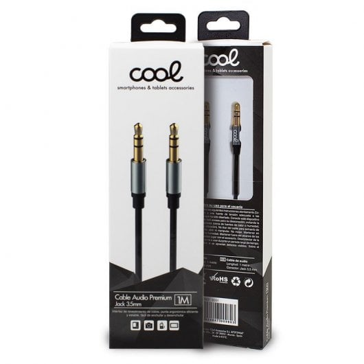 Cool Cable Jack 3.5mm Premium Macho/Macho 1m Gris