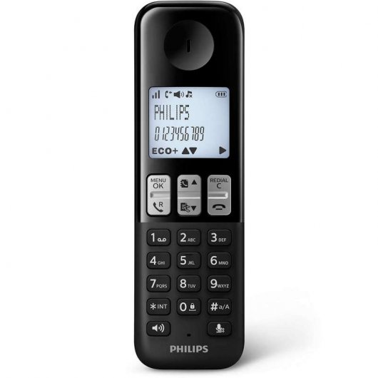 Philips D2501B/34 Teléfono Inalámbrico Negro