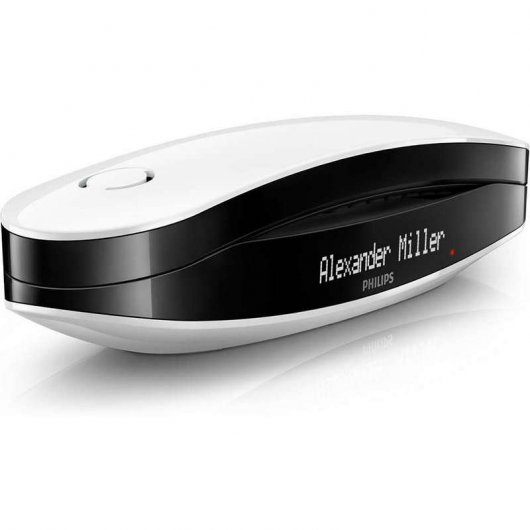 Philips Luceo M6601WB/23 Teléfono Inalámbrico de Diseño Blanco/Negro
