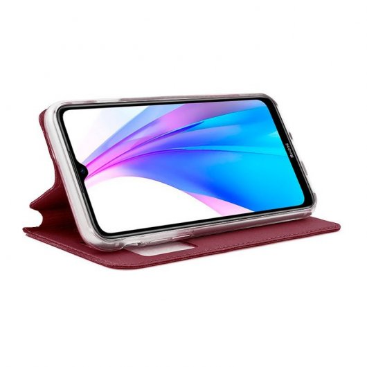 Cool Funda Flip Cover Liso Rojo para Xiaomi Redmi Note 8T