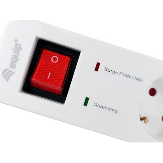 Multiprise Equip 245554 5 Prises Interrupteur 2 USB 1,8 m Blanche