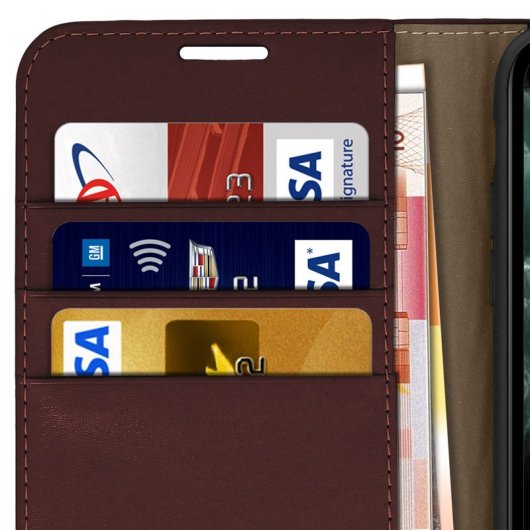 Avizar Capa Castanha de Pele Autêntica para Apple iPhone 11 Pro