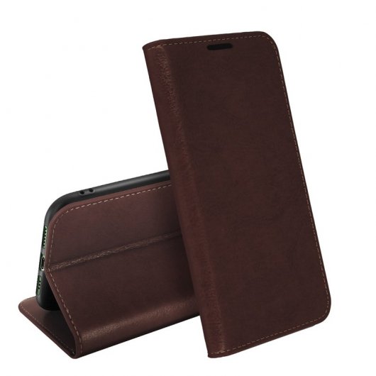 Avizar Capa Castanha de Pele Autêntica para Apple iPhone 11 Pro