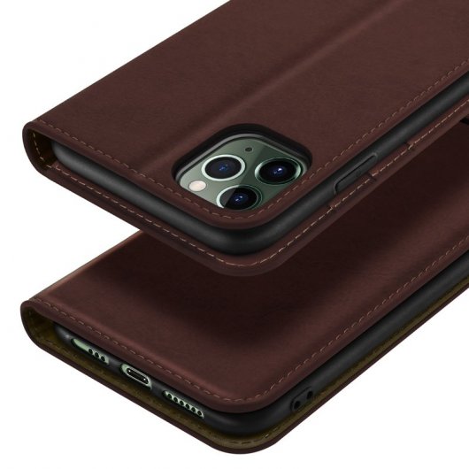 Avizar Capa Castanha de Pele Autêntica para Apple iPhone 11 Pro