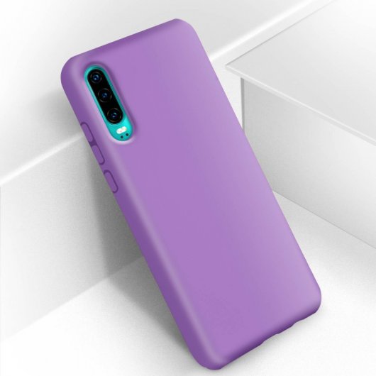 Avizar Funda de Silicona Semirrígida Violeta para Huawei P30