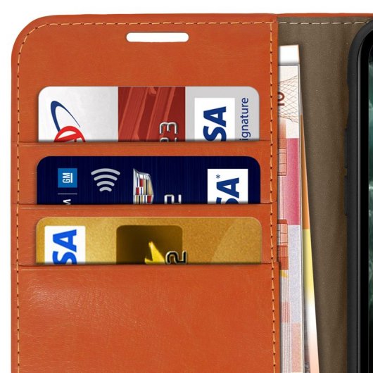 Avizar Capa de Couro Camel para Apple iPhone 11 Pro Max