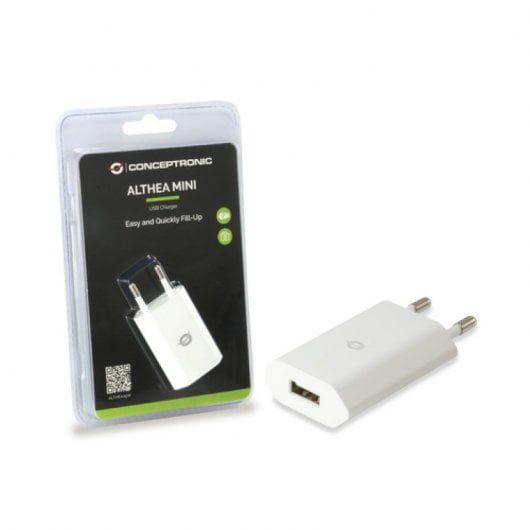 Conceptronic Cargador de Pared Mini 1A Blanco