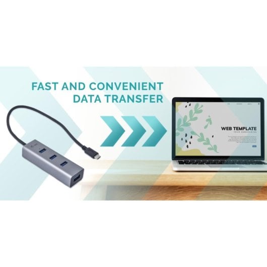 Hub USB-C i-Tec 4 Puertos USB 3.0, Gris, 5Gbps, Compatible Thunderbolt 3 y OTG
