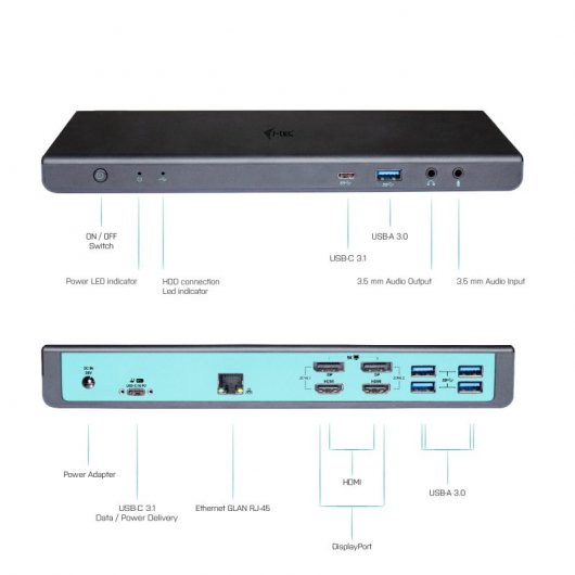 i-Tec Docking Station USB 3.0/USB-C/Thunderbolt 3 85W