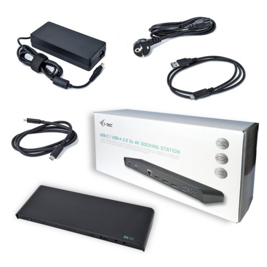 i-tec CATRIPLE4KDOCKPD replicatore di porte e docking station per laptop Cablato USB 3.2 Gen 1 (3.1 Gen 1) Type-C Nero