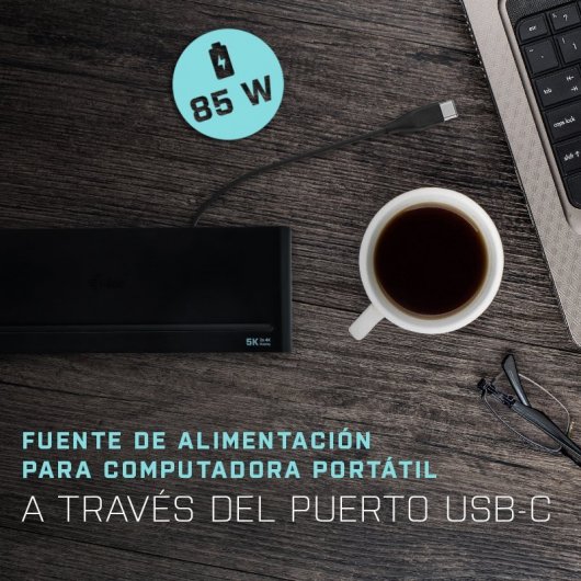 i-tec CATRIPLE4KDOCKPD replicatore di porte e docking station per laptop Cablato USB 3.2 Gen 1 (3.1 Gen 1) Type-C Nero