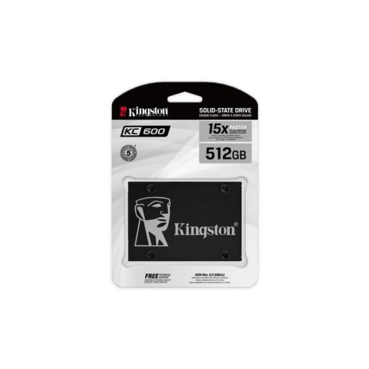 Kingston KC600 SSD 512GB 3D TLC SATA3 550/520 MB/s