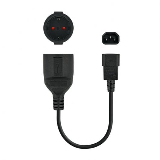 Nanocable Cable Adaptador C14 a CEE7 Macho/Hembra 25cm