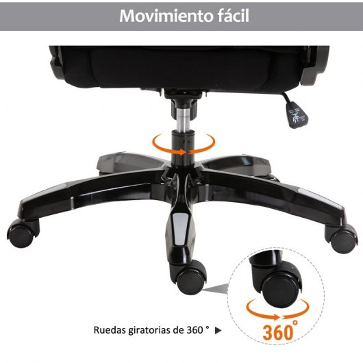 Vinsetto Cadeira Gaming Cinzenta/Preta