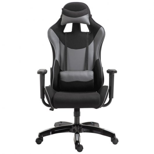 Vinsetto Cadeira Gaming Cinzenta/Preta