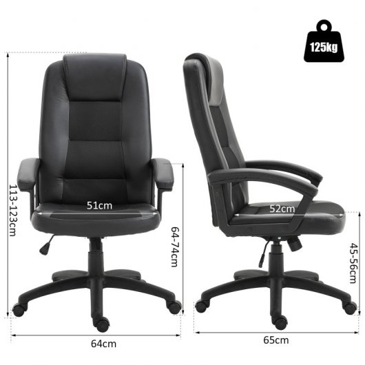 Vinsetto Sillón de Oficina Negro