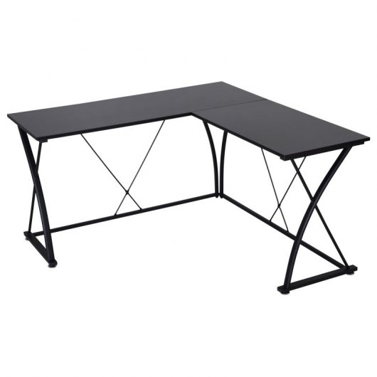 Vinsetto Mesa Esquinera de Oficina 142x142x76cm Negra