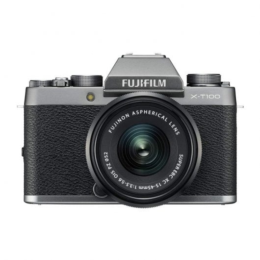 Fujifilm X-T100 24.2MP WiFi Plata + Objetivo XC 15-45mm F3.5-5.6 OIS PZ