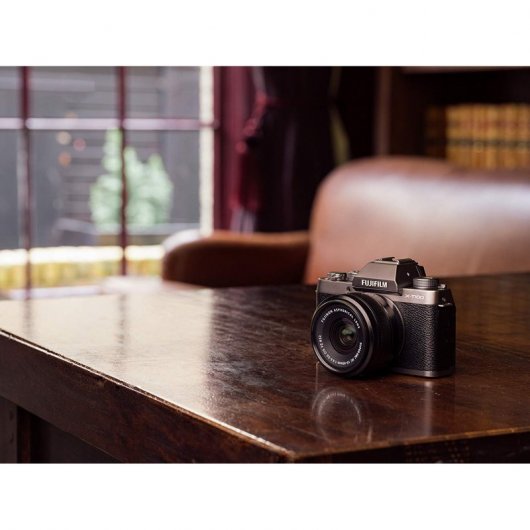 Fujifilm X-T100 24.2MP WiFi Plata + Objetivo XC 15-45mm F3.5-5.6 OIS PZ