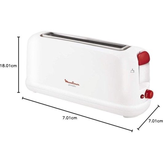 Tostadora Moulinex Principio LS160111 1 ranura larga 1000 W 7 niveles blanca