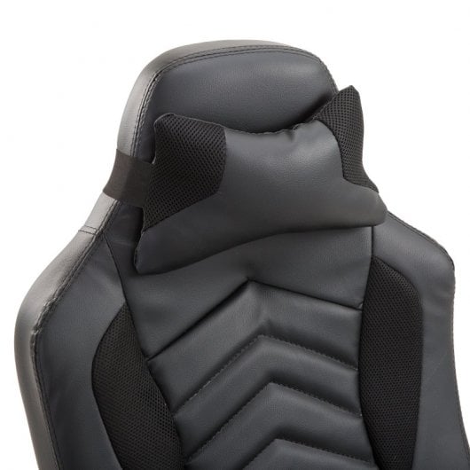 HomCom Cadeira Gaming com Aquecimento e Massagem Preta