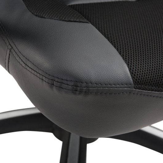HomCom Cadeira Gaming com Aquecimento e Massagem Preta
