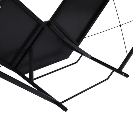 HomCom Escritorio en Forma de L con Marco de Acero 150x150x76 cm Negro