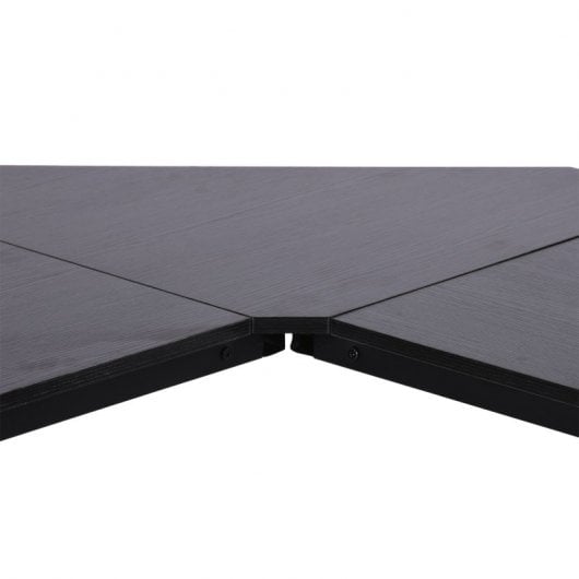 HomCom Escritorio en Forma de L con Marco de Acero 150x150x76 cm Negro