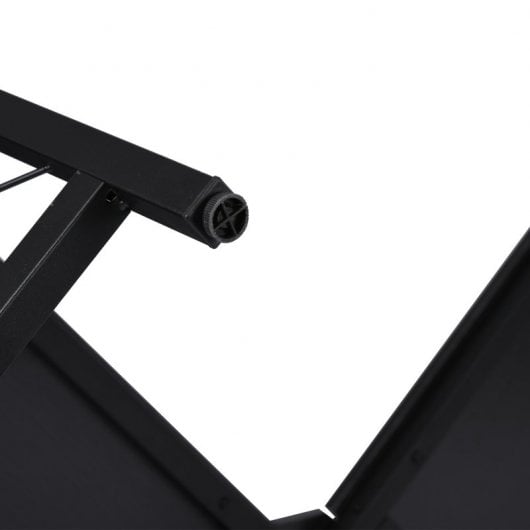 HomCom Escritorio en Forma de L con Marco de Acero 150x150x76 cm Negro