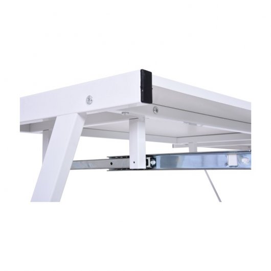HomCom Mesa Modular para Escritório 130x130x74cm Branca