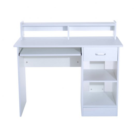 Homcom Secretária para Computador 106x50x93.5cm Branca