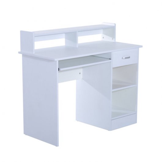 Homcom Secretária para Computador 106x50x93.5cm Branca
