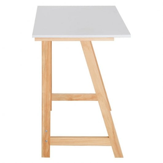 Homcom Mesa Escritorio 90x55x75cm Madera/Blanco
