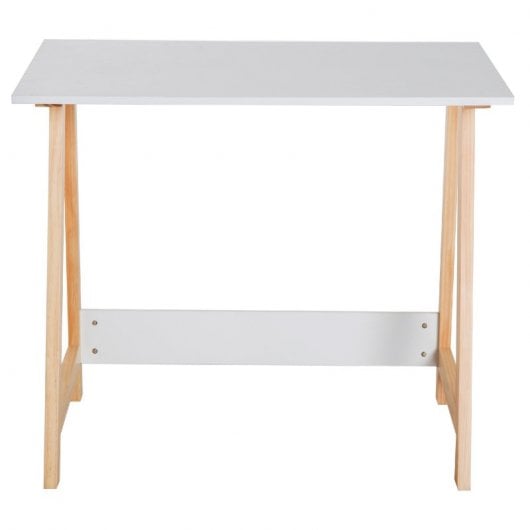 Homcom Mesa Escritorio 90x55x75cm Madera/Blanco