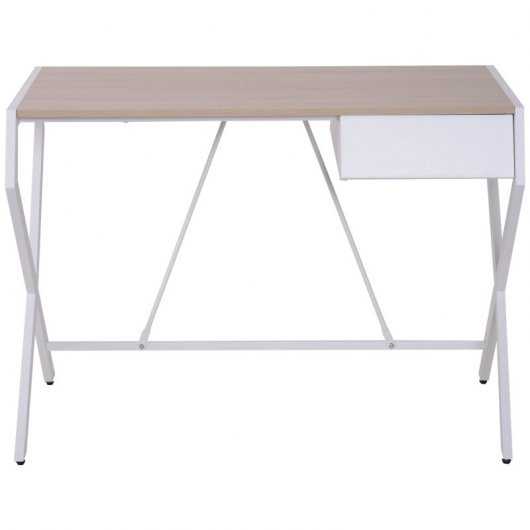 Homcom Mesa para Escritório 105x56x75cm Madeira/Branca