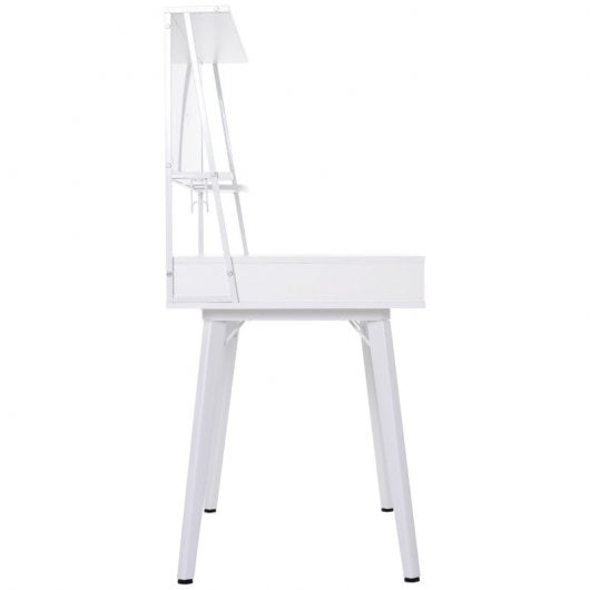 Homcom Secretária com Quadro 127.5x60x133.5cm Branca