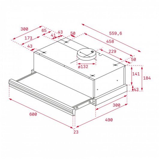 Teka CNL 6415 385 Ausziehbare Haube 60 cm A Schwarz