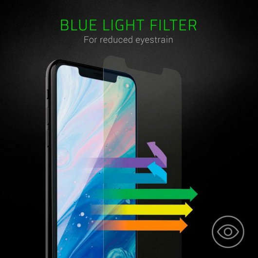 Razer Blue Light Filtering Protector de Pantalla para iPhone XS Max