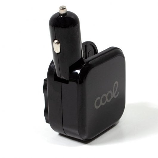 Cool Chargeur Voiture/Réseau Universel 2xUSB 2.1A Noir