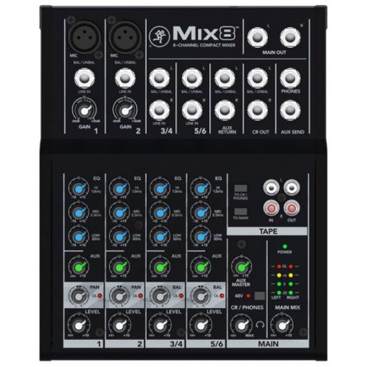 Mackie Mix8 Mesa de Mezclas 8 Canales