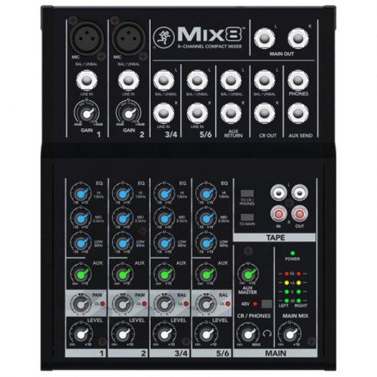 Console di missaggio Mackie Mix8 8 canali