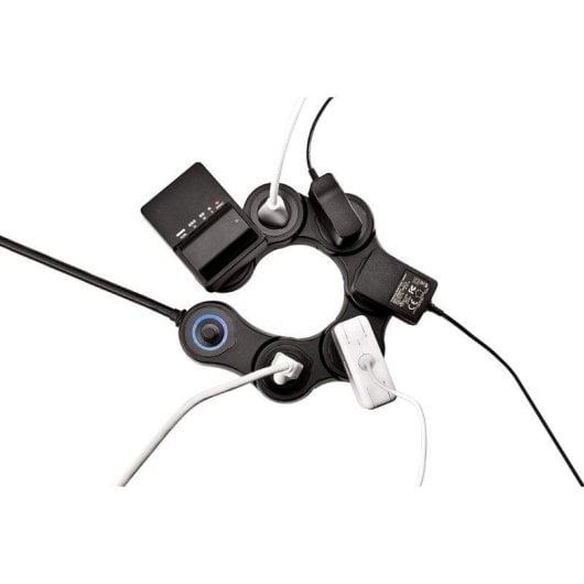 Quirky Pivot Power Regleta Flexible 6 Tomas con Interruptor Negra