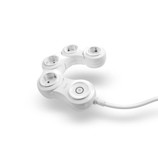 Quirky Pivot Power Regleta Flexible 6 Tomas con Interruptor Blanca